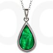 Green Paua Shell Teardrop Pendant Necklace