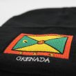Black Turn up Beanie Hat - Grenada Flag Embroidered