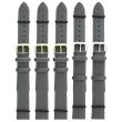 Grey Extra Long Leather Watch Straps - 18mm