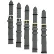 Grey Extra Long Leather Watch Straps - 18mm