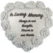 Graveside Heart Memorial with Wrap-Around Rose Detail – In Loving Memory (14cm)