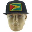 Guyana Flag Snapback Hat – Black with Red, Yellow & Green Design