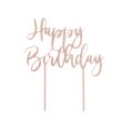 "Happy Birthday" Acrylic Glitter Cake Topper - Rose Gold 