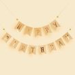 Happy Birthday Banner Polka Dot Design - Gold