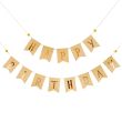 Happy Birthday Banner Polka Dot Design - Gold