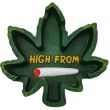 Wholesale Wise Skies "High From" Leaf Ashtray - Green