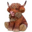 Highland Cow with Thistle Figurine – 10.5cm