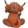 Highland Cow with Thistle Figurine – 10.5cm