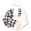 Houndstooth Check Fabric Hair Scrunchie - Assorted - 10cm