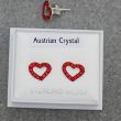 Austrian Crystal Heart Studs- Asst colours(5mm)