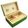 Wholesale Roll Tray Wooden Stash Box - Green