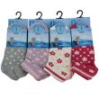 Wholesale Girls Floral Design Trainer Socks - Fresh Feel (3 Pair Pack) - Asst. (Size 9-12)