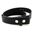 Men's Press Stud Snap On Genuine Leather Belts 1.5'' Wide 