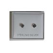Sterling Silver Button Design Studs - Approx 3mm 