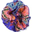 Indian Block Print Ribbed Double Layered Scrunchie (15cm)