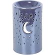 Iridescent Moon Pillar Oil Burner and Wax Warmer - Purple