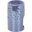Iridescent Moon Pillar Oil Burner and Wax Warmer - Purple