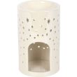 Iridescent Moon Pillar Oil Burner and Wax Warmer - White