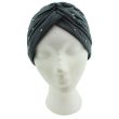 Jersey Turban Hat with Sequins - Grey
