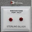 Birthstone Studs Earrings- July 5 mm