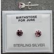 Birthstone Studs Earrings- June 5 mm
