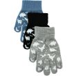 Kids Thermal Magic Gloves Dino Print Design - Assorted Colours