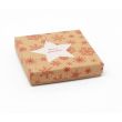 Wholesale Kraft Gift Box With White Star Print - 9x9x2cm 