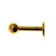 Labrets Lip Bars (Plain Gold) - Assorted Sizes