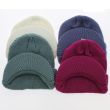Ladies Plain Knitted Peak Hat - Assorted Colours