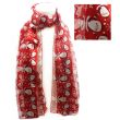 Ladies Santa Claus  Design Christmas Scarf - Red