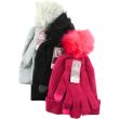 Ladies Bobble Hat and Touchscreen Glove Set - Assorted Colours