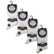Ladies Plain Cotton Blend Socks - Gentle Grip (3 Pair Pack) - White 