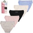Ladies Plain High Leg Briefs - Assorted (Pack of 5)