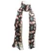 Ladies Santa Claus  Design Christmas Scarf - Black
