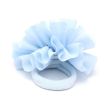 Large Ruffle Pom-Pom on Jersey Hair Elastic - Assorted - 3cm x 7cm 