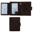 Men's Leather RFID Wallet With Closure Button - Brown