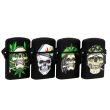 Wholesale PROF Blue Jet Flame Rasta Skull Malibu Refillable Lighters - Assorted 