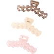 Linked Hearts Transparent Hair Clamp – Assorted 13cm