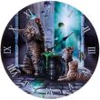Lisa Parker Hubble Bubble Cat & Kitten Wall Clock - 30cm