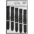 Black Extra Long Leather Watch Straps - 22mm