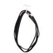 Long Stretch Elastic Bandeau - Black (1cm Thick)