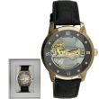 Longbo Men's Automatic Watch with Leather Strap - Rose/Black