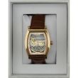 Longbo Men's Automatic Watch with Leather Strap - Rose/Brown