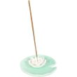 Lotus Flower Incense Stick Holder and Trinket Dish Ceramic Meditation Design - (9.5cm)