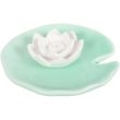 Lotus Flower Incense Stick Holder and Trinket Dish Ceramic Meditation Design - (9.5cm)