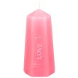 Love Crystal Candle with Rough Rose Quartz