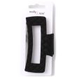 Matt Quilted Effect Open Rectangle Hair Clamp - Assorted - 10cm