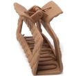 Matt Quilted Effect Open Rectangle Hair Clamp - Assorted - 10cm