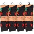 Men's Cotton Blend Leaf Design Socks - (3 Pack)