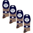 Ladies Gentle Grip Contrast Heel & Toe Cotton Blend Ankle Socks (3 Pack) - Brown/Neutral
